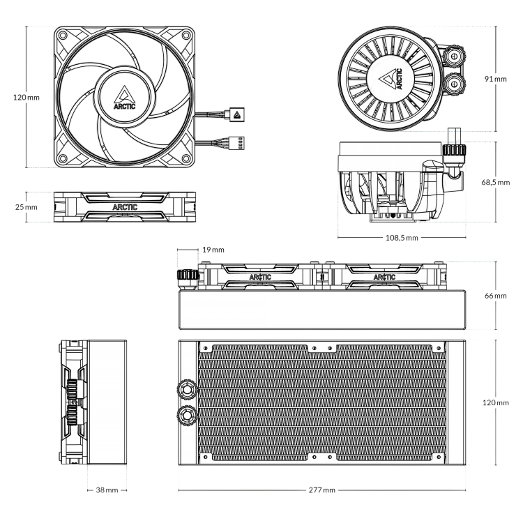 Система жидкостного охлаждения для процессора Arctic Cooling Liquid Freezer III Pro 240 All-In-One CPU (ACFRE00178A)