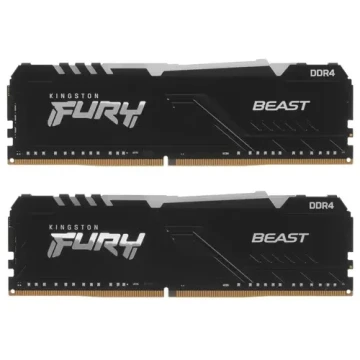 Оперативная память 32 Gb 2666 MHz Kingston FURY BEAST RGB Black (KF426C16BBAK2/32)