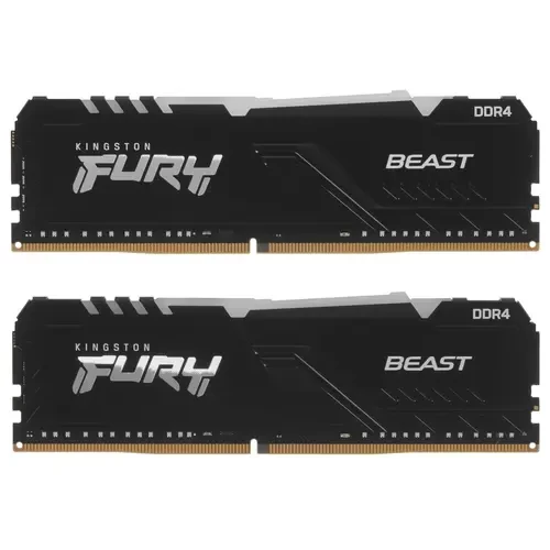 Оперативная память 32 Gb 2666 MHz Kingston FURY BEAST RGB Black (KF426C16BBAK2/32)