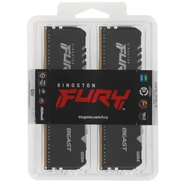 Оперативная память 32 Gb 2666 MHz Kingston FURY BEAST RGB Black (KF426C16BBAK2/32)