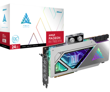 ΠΠΈΠ΄Π΅ΠΎΠΊΠ°ΡΡΠ° ASRock (RX7900XTX AQ 24GO) Radeon RX 7900 XTX 24GB AQUA OC