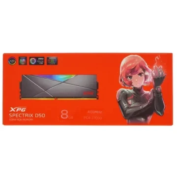 Оперативная память 8 Gb 4133 MHz ADATA XPG SPECTRIX D50 Gray (AX4U41338G19J-ST50)