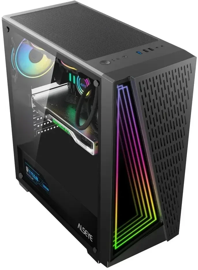 Компьютерный корпус ALSEYE TG ARGB Black (X3-B)