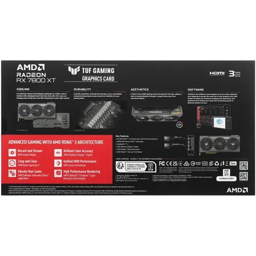 Видеокарта ASUS (TUF-RX7800XT-O16G-OG-GAMING) Radeon RX 7800 XT 16GB TUF GAMING OC 90YV0K70-M0NA00