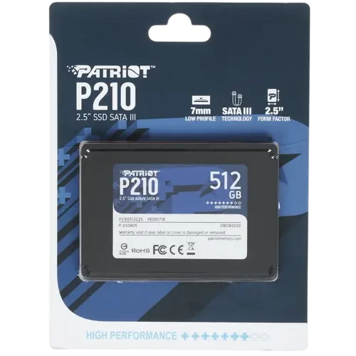 Твердотельный накопитель Patriot 512 Gb P210 (P210S512G25)