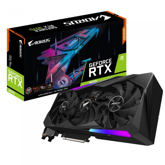 Видеокарта GIGABYTE (GV-N3070AORUS M-8GD) GeForce RTX 3070 8GB AORUS MASTER