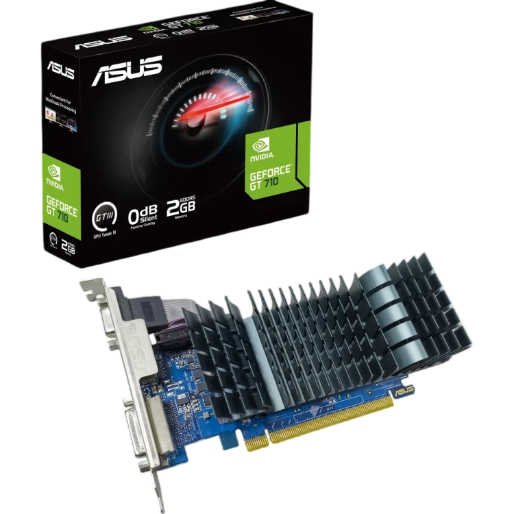 Видеокарта ASUS (GT710-SL-2GD5-BRK-EVO) GeForce GT 710 2GB EVO PASSIVE 90YV0ALA-M0NA00