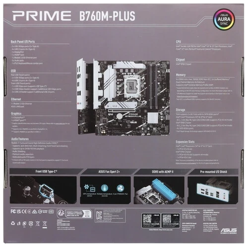 Материнская плата ASUS PRIME B760M-PLUS (90MB1GY0-M0EAY0)