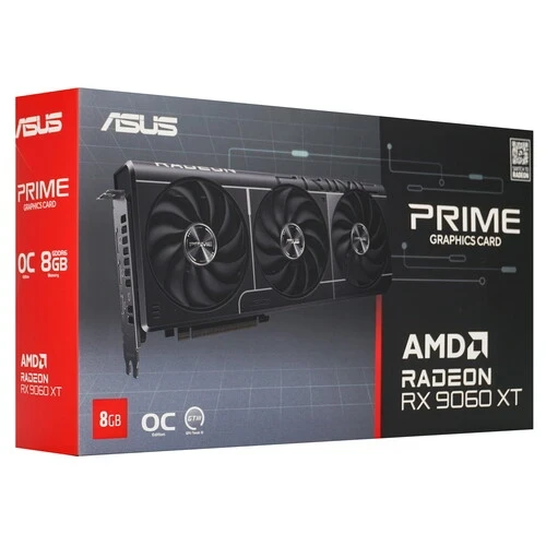 Видеокарта ASUS (PRIME-RX9060XT-O8G) Radeon RX 9060 XT 8GB PRIME OC (90YV0MI0-M0NA00)
