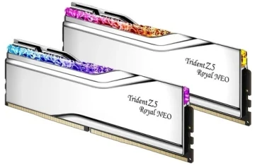 Оперативная память 32 Gb 6000 MHz G.Skill TRIDENT Z5 ROYAL RGB Silver (F5-6000J2636H16GX2-TR5NS)