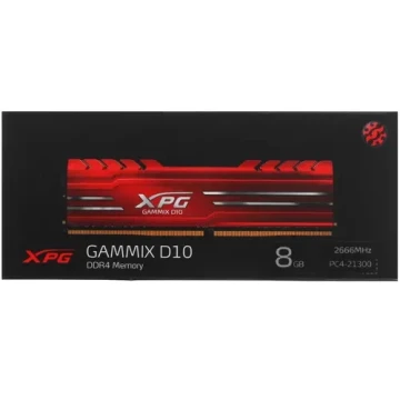 Оперативная память 8 Gb 2666 MHz ADATA XPG GAMMIX D10 Red (AX4U26668G16-SR10)