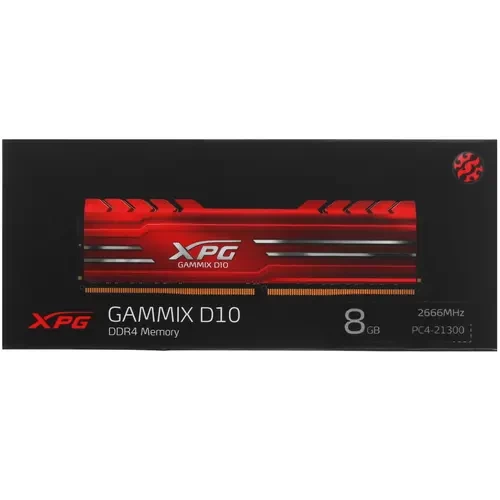 Оперативная память 8 Gb 2666 MHz ADATA XPG GAMMIX D10 Red (AX4U26668G16-SR10)