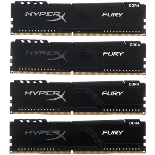 Оперативная память 32 Gb 3200 MHz Kingston HYPERX FURY Black (HX432C16FB3K4/32)