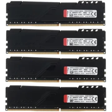 Оперативная память 32 Gb 3200 MHz Kingston HYPERX FURY Black (HX432C16FB3K4/32)