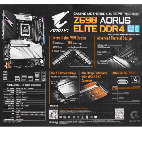 Материнская плата Gigabyte Z690 AORUS ELITE DDR4