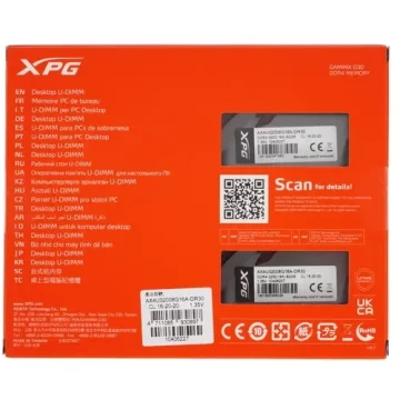 Оперативная память 16 Gb 3200 MHz ADATA XPG GAMMIX D30 (AX4U32008G16A-DR30)