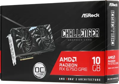 Видеокарта ASRock (RX6750GRE CL 10GO) Radeon RX 6750 GRE 10GB CHALLENGER OC