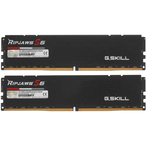 Оперативная память 64 Gb 5600 MHz G.Skill RIPJAWS S5 Black (F5-5600J3636D32GX2-RS5K)