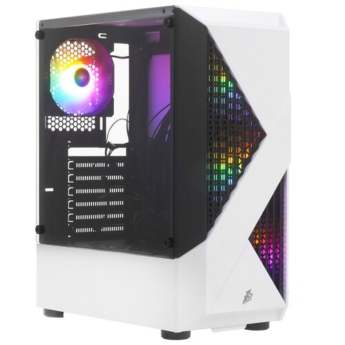Компьютерный корпус 1STPLAYER FIREROSE F3-A ATX TG LED White (F3-A-WH-4F1)