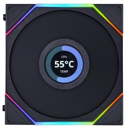 Комплект вентиляторов для корпуса Lian Li UNI FAN TL LCD 120 Reverse ARGB Black (G99.12RTLLCD3B.R0)