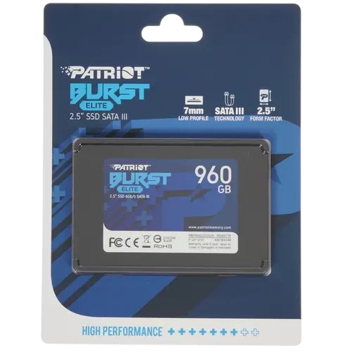 Твердотельный накопитель Patriot 960 Gb BURST E (PBE960GS25SSDR)