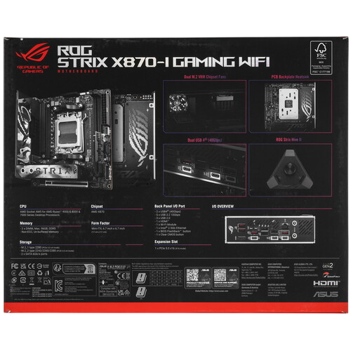 Материнская плата ASUS ROG STRIX X870-I GAMING WIFI (90MB1IW0-M0EAY0)