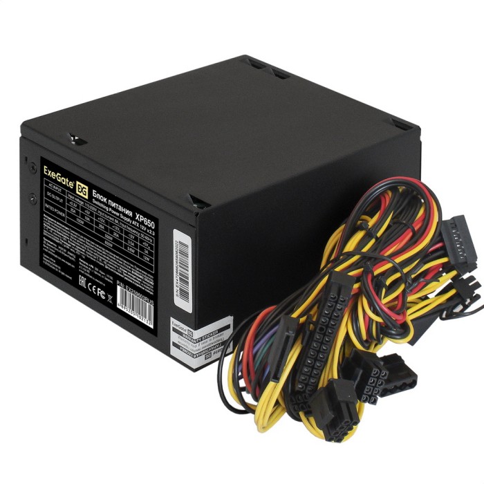 Блок питания ExeGate 650W XP650 Black (EX259603RUS)