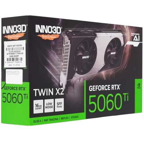 Видеокарта INNO3D (N506T2-16D7-191073N) GeForce RTX 5060 Ti 16Gb TWIN X2
