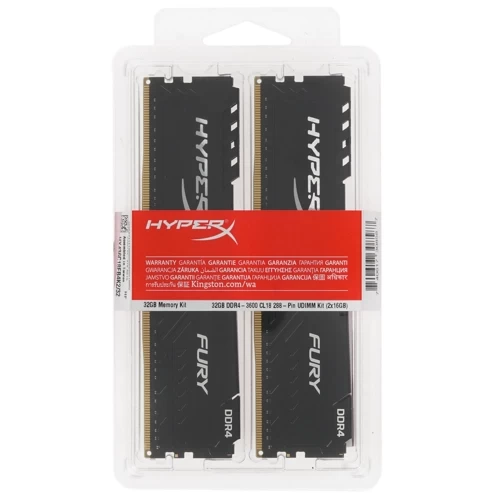 Оперативная память 32 Gb 3600 MHz Kingston HYPERX FURY Black (HX436C18FB4K2/32)