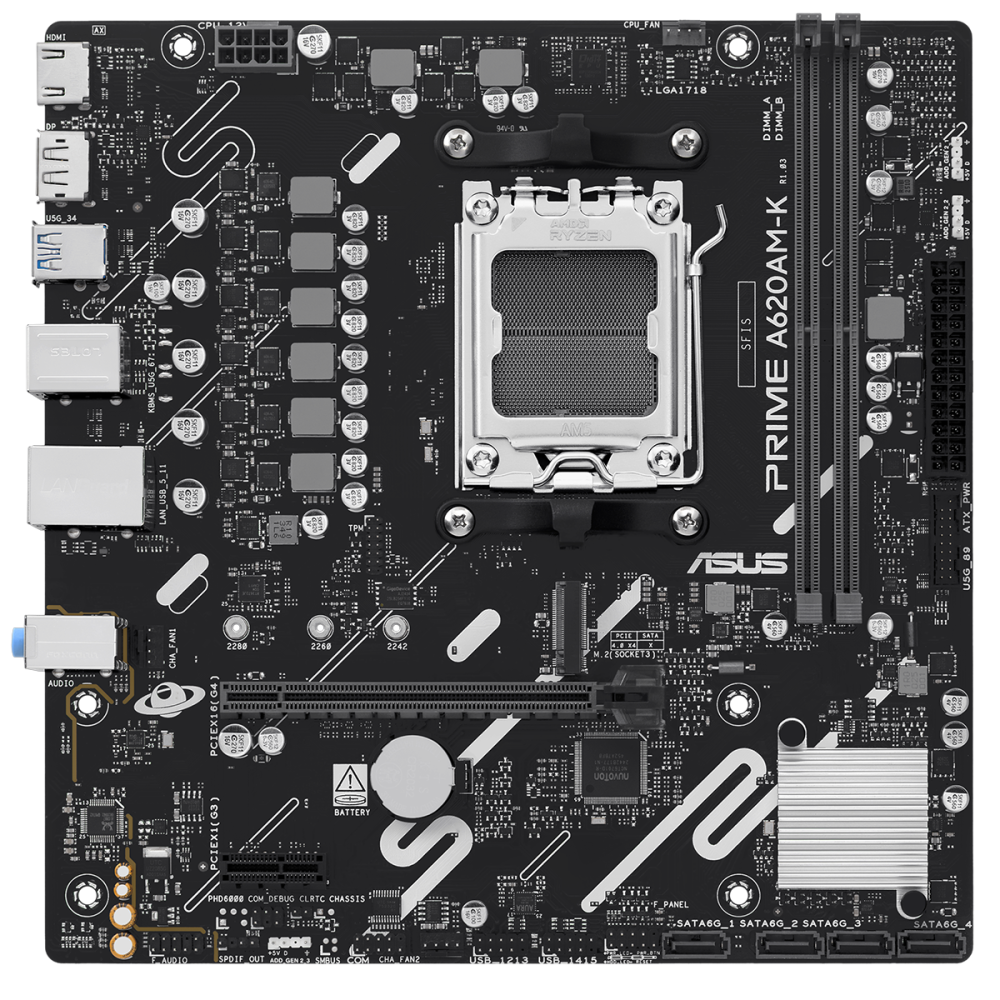 Материнская плата ASUS PRIME A620AM-K (90MB1GX0-M0EAY0)