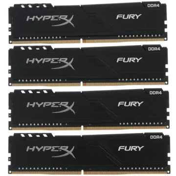 Оперативная память 32 Gb 2666 MHz Kingston HYPERX FURY Black (HX426C16FB3K4/32)