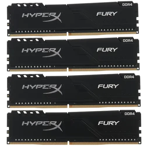 Оперативная память 32 Gb 2666 MHz Kingston HYPERX FURY Black (HX426C16FB3K4/32)