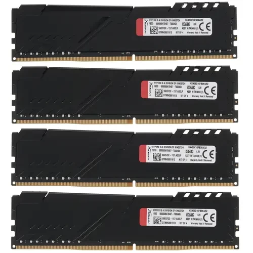 Оперативная память 32 Gb 2666 MHz Kingston HYPERX FURY Black (HX426C16FB3K4/32)