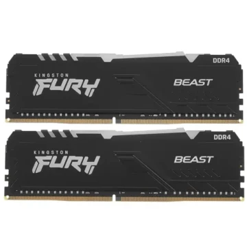 Оперативная память 64 Gb 2666 MHz Kingston FURY BEAST Black RGB (KF426C16BBAK2/64)