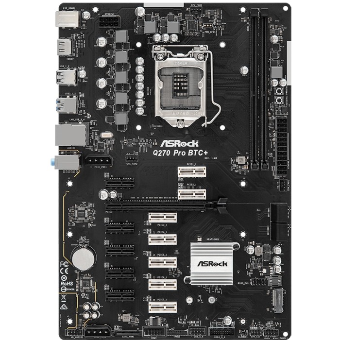 Материнская плата ASRock Q270 PRO BTC+