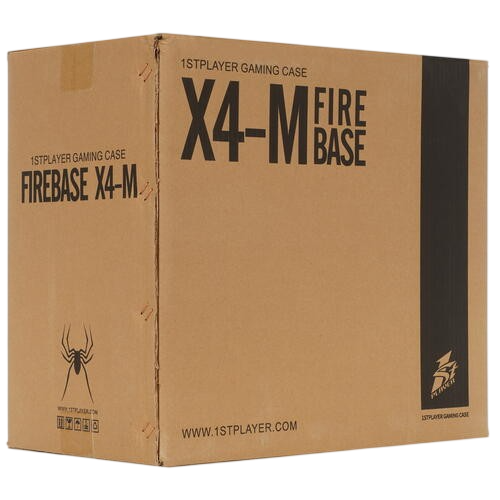 Компьютерный корпус 1STPLAYER FIREBASE X4-M TG LED Black (X4-M-BK-2F1P-1F1)