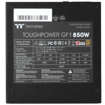 Блок питания Thermaltake 850W TOUGHPOWER GF1 PS-TPD-0850FNFAGE-1