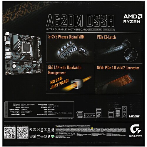 Материнская плата Gigabyte A620M DS3H
