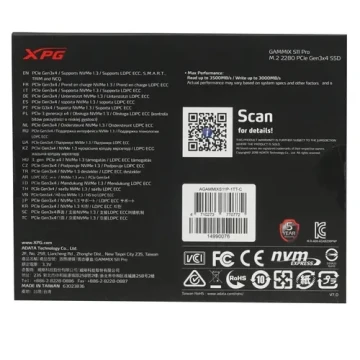 Твердотельный накопитель ADATA XPG 1000 Gb GAMMIX S11 PRO AGAMMIXS11P-1TT-C XPG