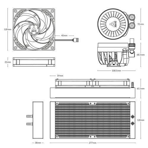 Система жидкостного охлаждения для процессора Arctic Cooling Liquid Freezer III-240 Black (ACFRE00134A) 