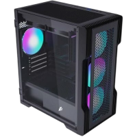 Компьютерный корпус 1STPLAYER TRILOBITE T3 Black TG LED fans (T3-BK-4F1)