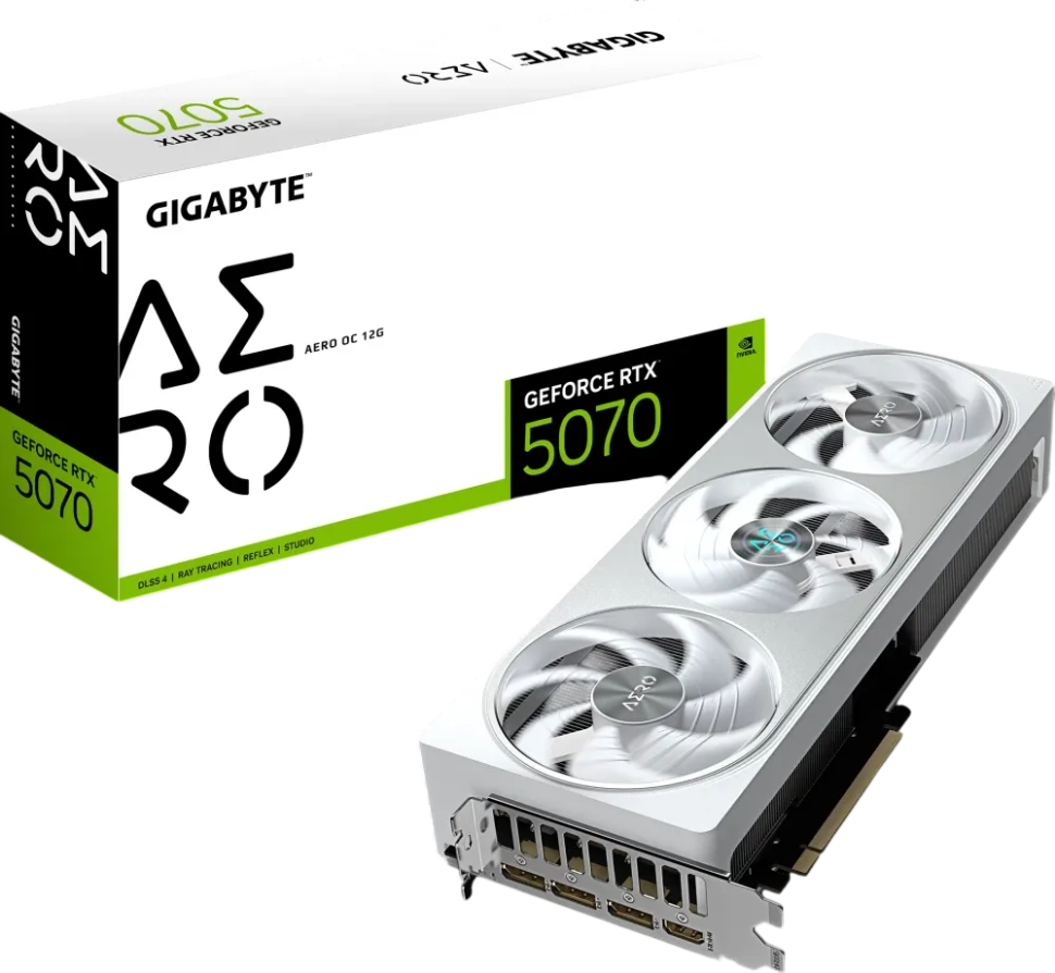 Видеокарта Gigabyte (GV-N5070AERO OC-12GD) GeForce RTX 5070 12GB AERO OC
