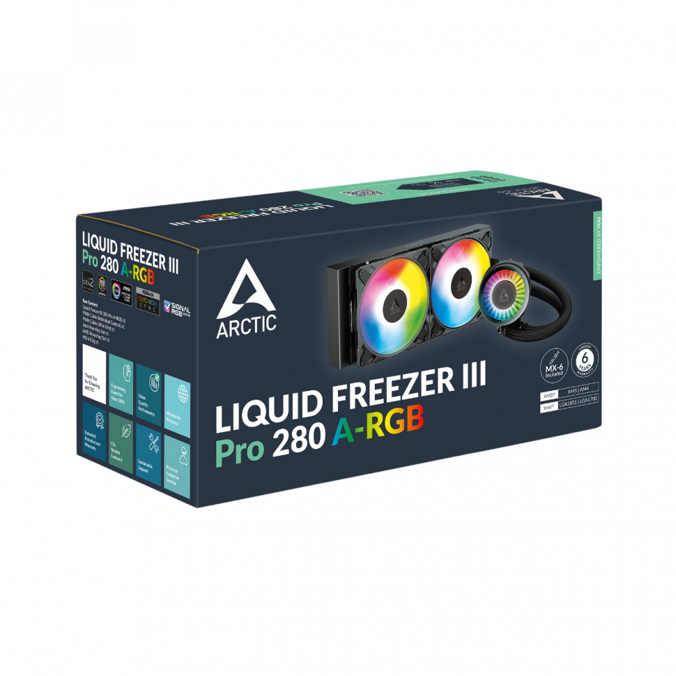 Система жидкостного охлаждения для процессора Arctic Cooling Liquid Freezer III Pro 280 A-RGB Multi Compatible All-In-One CPU (ACFRE00183A)