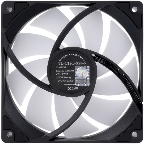 Вентилятор для корпуса Thermalright TL-C12C-X28-S ARGB Black (TRTLC12CX28S)