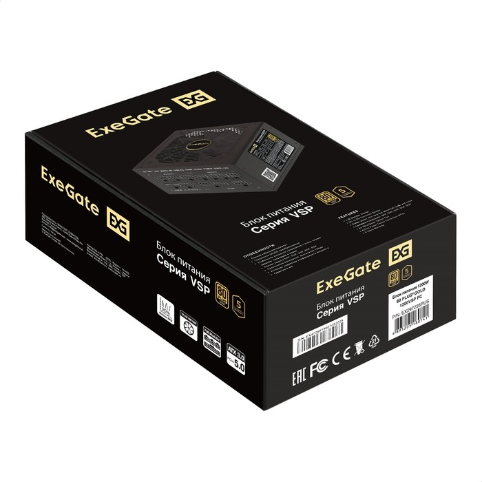Блок питания ExeGate 1200W (EX297235RUS) 16 Pin (PCIe 5.0 Connector Cable Details)