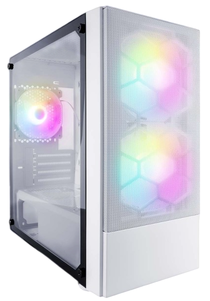 Компьютерный корпус 1STPLAYER FIREBASE X4-M TG LED White (X4-M-WH-2F1P-W-1F1-W)