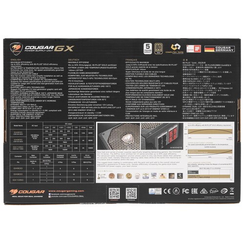Блок питания COUGAR 1050W G1050 CGR GX-1050