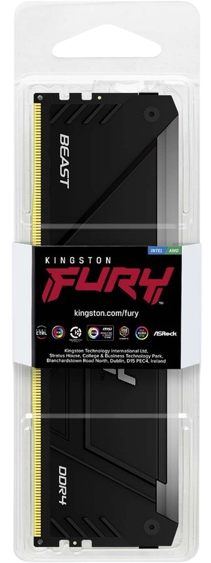Оперативная память 32 Gb 3200 MHz Kingston FURY Beast RGB XMP Black (KF432C16BB2A/32)