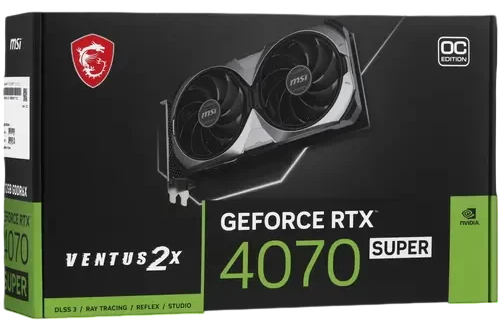 Видеокарта MSI (RTX 4070 SUPER 12G VENTUS 2X OC) GeForce RTX 4070 SUPER 12GB VENTUS 2X OC