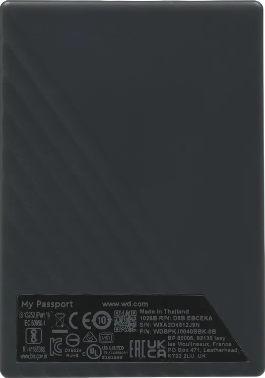 Внешний HDD Western Digital 4000 Gb My Passport Black (WDBPKJ0040BBK-WESN)